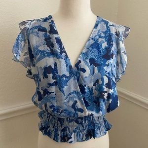 Ramy Brook Printed Saylor Sleeveless Blouse Size XS NWT
